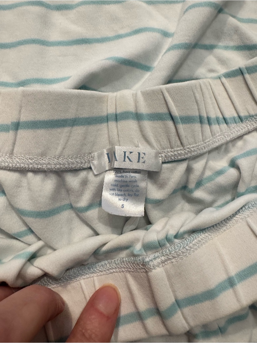 LAKE White & Teal Marine Stripe Pajama Set - Picture 4 of 5